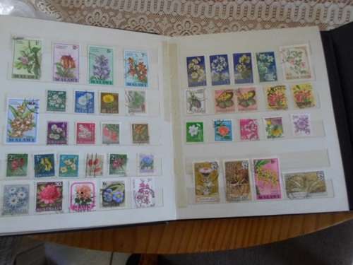 ALBUM MIXED WORLD STAMPS USED AND MINT  MANDELA HIGH VALUE INCLUDED SEE PICS