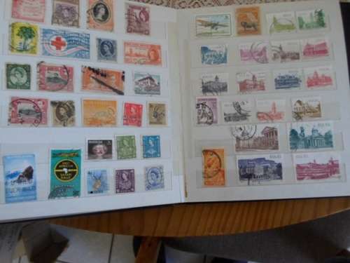 ALBUM MIXED WORLD STAMPS USED AND MINT  MANDELA HIGH VALUE INCLUDED SEE PICS