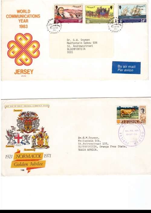 12 X JERSEY AND GUERNSEY FIRST DAY COVERS SEE PICS