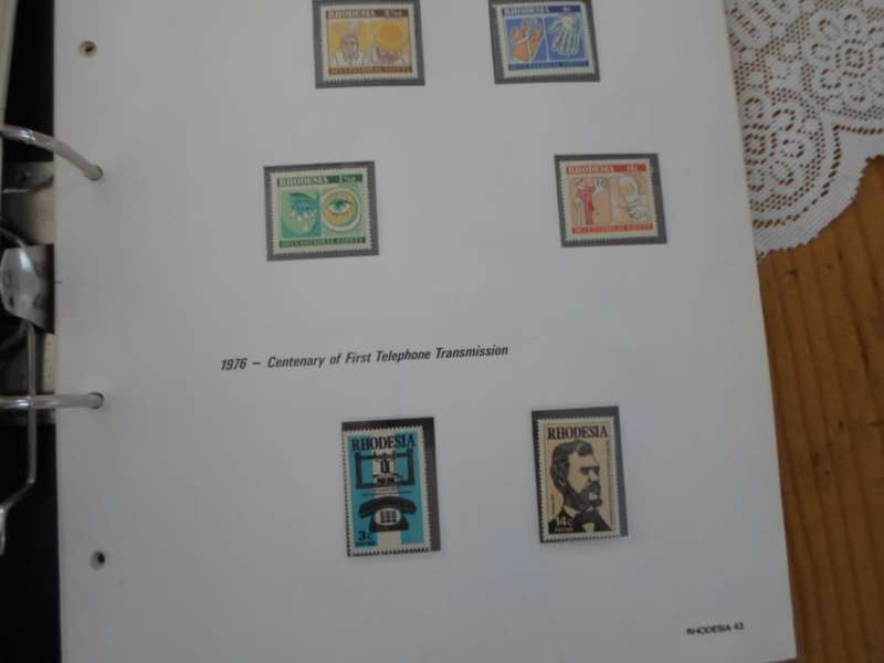 FILE RHODESIA MINT STAMPS ONLY SOME PAGES SCANNED SEE PICS