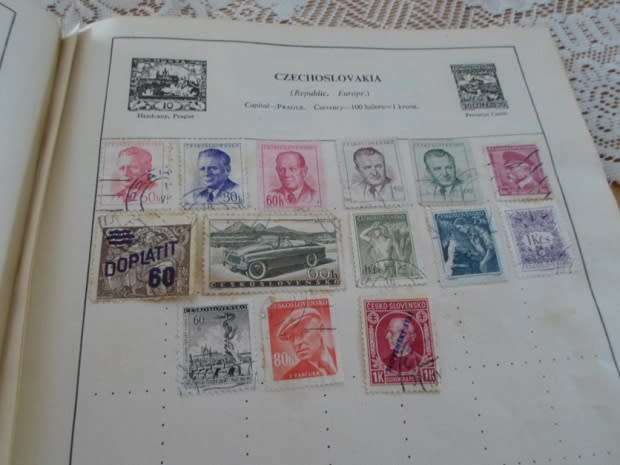 ALBUM WORLD STAMPS USED INCLUDES 4 X GB PENNY REDS NOT ALL PAGES SCANNED SEE PICS