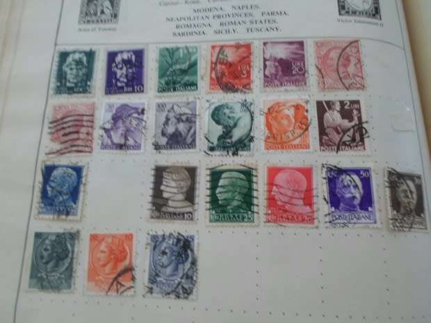 ALBUM WORLD STAMPS USED INCLUDES 4 X GB PENNY REDS NOT ALL PAGES SCANNED SEE PICS