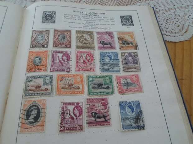 ALBUM WORLD STAMPS USED INCLUDES 4 X GB PENNY REDS NOT ALL PAGES SCANNED SEE PICS