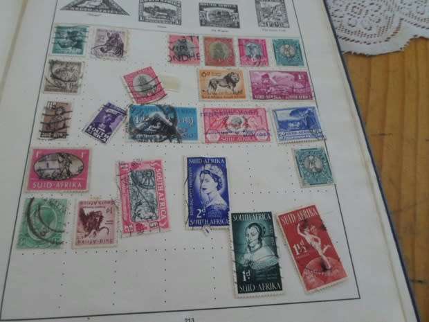 ALBUM WORLD STAMPS USED INCLUDES 4 X GB PENNY REDS NOT ALL PAGES SCANNED SEE PICS