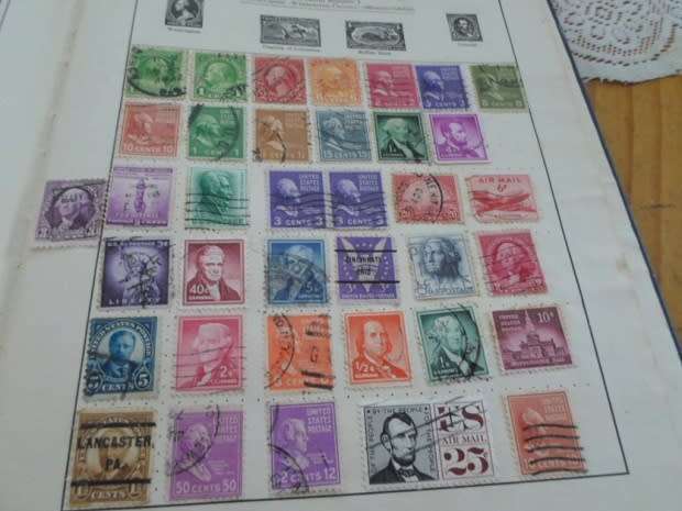 ALBUM WORLD STAMPS USED INCLUDES 4 X GB PENNY REDS NOT ALL PAGES SCANNED SEE PICS