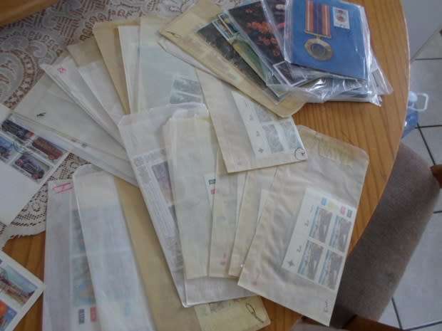 MYSTERY PARCEL RSA AND HOMELAND FDC`S ,CONTROL BLOCKS ,POST CARDS MIXED LOT BARGAIN SEE PICKS