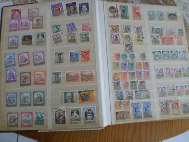 ALBUM MIXED WORLD STAMPS SOME HIGH VALUES SEE PICS