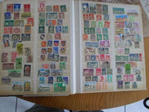 ALBUM MIXED WORLD STAMPS SOME HIGH VALUES SEE PICS