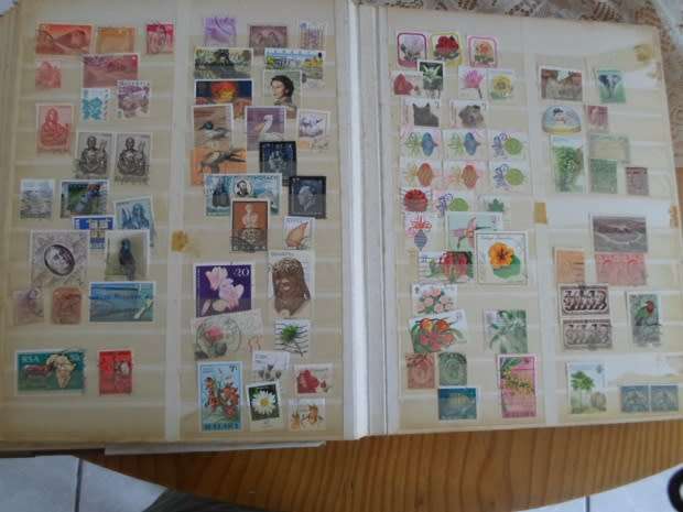 ALBUM MIXED WORLD STAMPS SOME HIGH VALUES SEE PICS