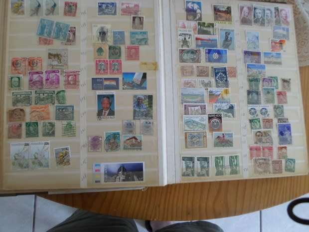 ALBUM MIXED WORLD STAMPS SOME HIGH VALUES SEE PICS