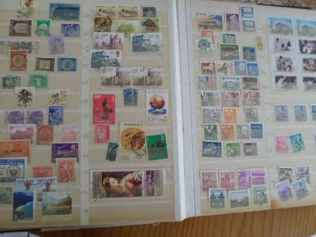 ALBUM MIXED WORLD STAMPS SOME HIGH VALUES SEE PICS