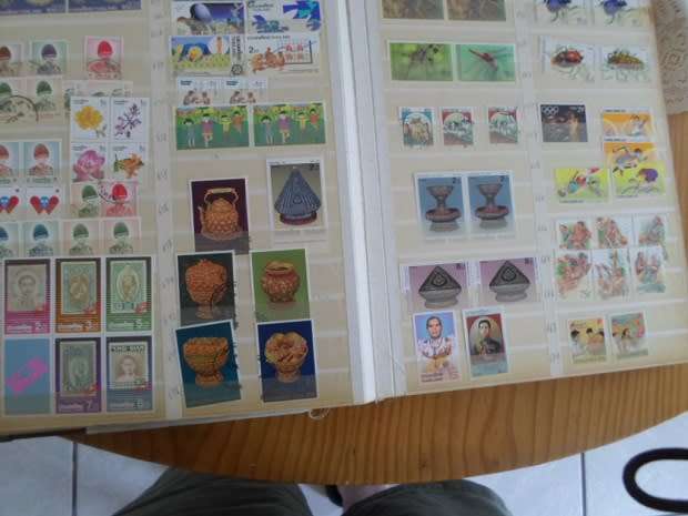 ALBUM MIXED WORLD STAMPS SOME HIGH VALUES SEE PICS