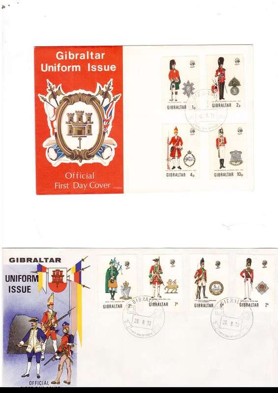 5 X GIBRALTAR FIRST DAY COVERS SEE PICS