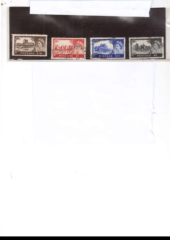 GREAT BRITAIN SET OF 4 CASTLE HIGH 1955 SEE PICKS
