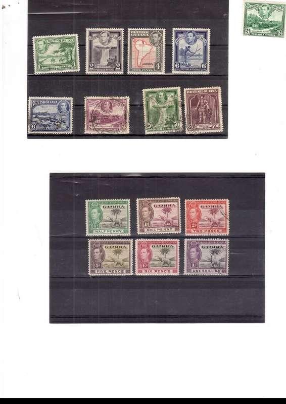 4 X SETS BRITISH HONDURAS BRITISH GUIANA GAMBA AND VIRGIN ISLANDS SEE PICS