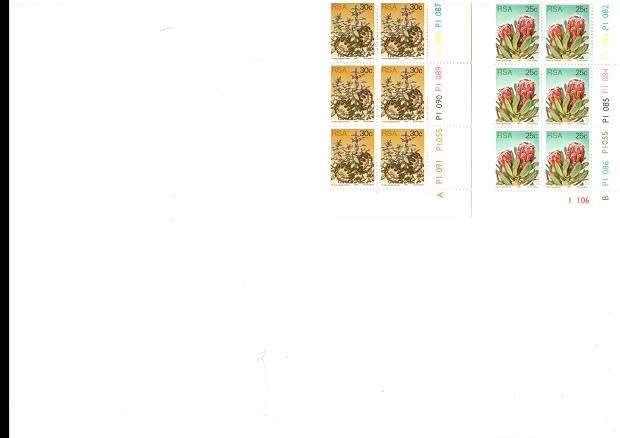 RSA PROTEAS 14 X CONTROL BLOCKS  OF 6 MINT STAMPS EACH  SEE PICS