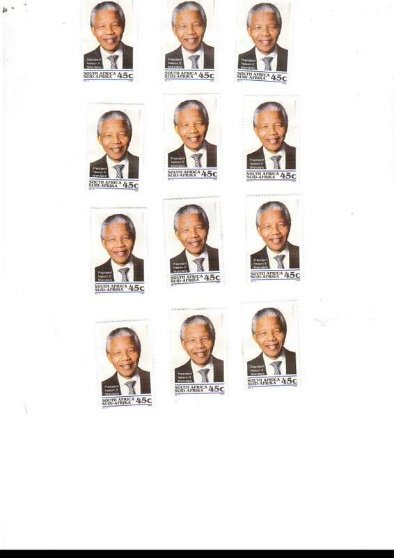 RSA MANDELA 100 MINT STAMPS 1994 45 CENT C/V R4500.00 BARGAIN SEE PICS