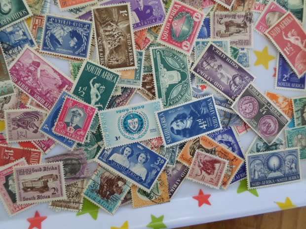 80 X SA UNION MINT AND USED STAMPS OFF PAPER