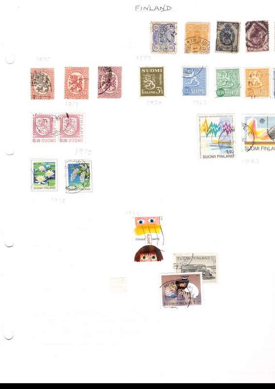 22 PAGES MIXED WORLD USED STAMPS SEE PICS