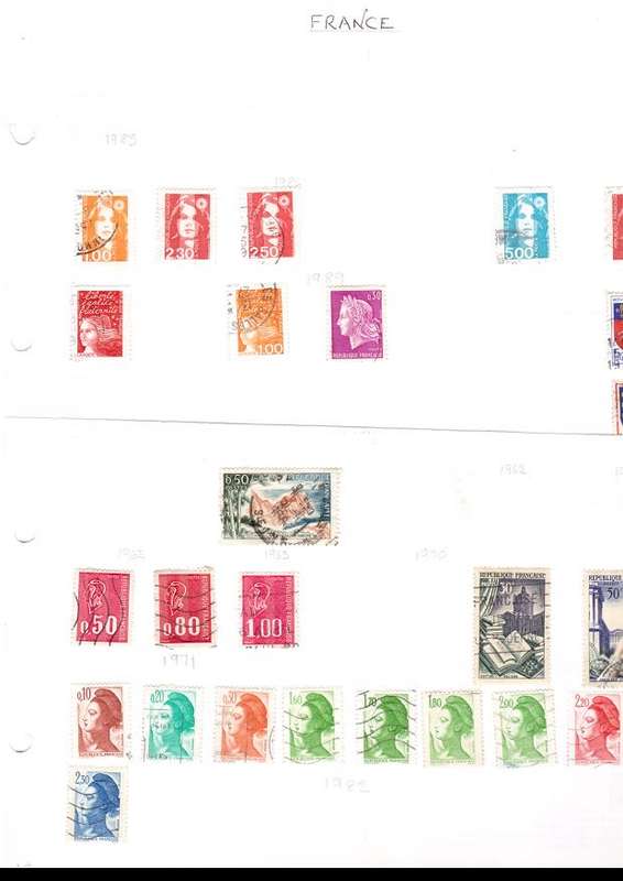 22 PAGES MIXED WORLD USED STAMPS SEE PICS