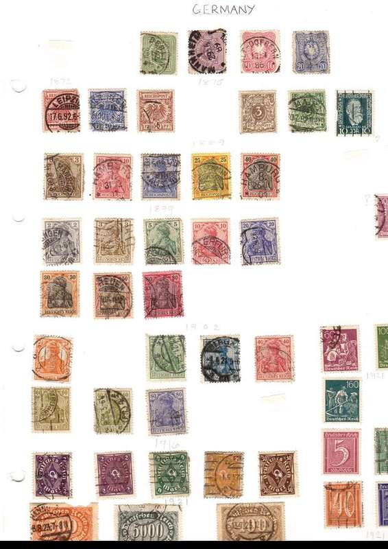 22 PAGES MIXED WORLD USED STAMPS SEE PICS