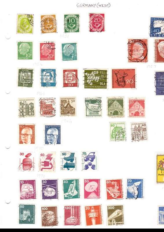 22 PAGES MIXED WORLD USED STAMPS SEE PICS