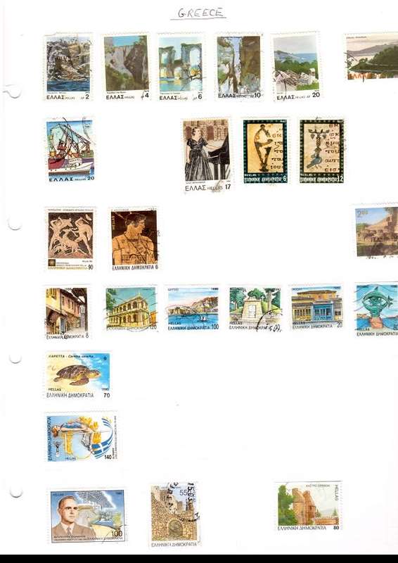 22 PAGES MIXED WORLD USED STAMPS SEE PICS