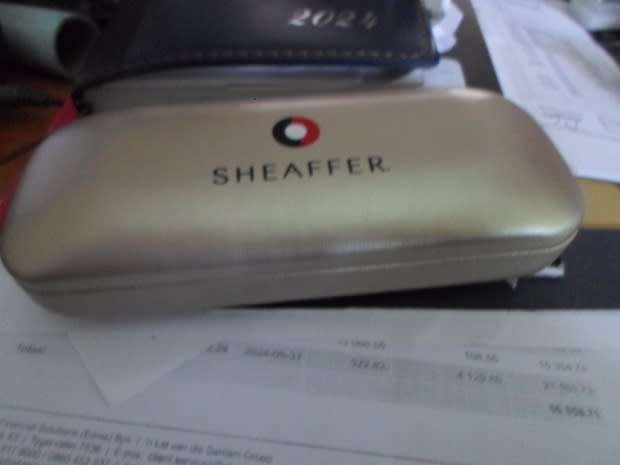 SHEAFFER PRELUDE WHITE DOT 23 K GOLD E.P. BALLPOINT MEDIUM PEN