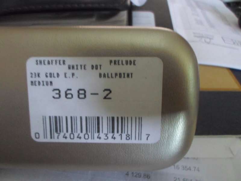 SHEAFFER PRELUDE WHITE DOT 23 K GOLD E.P. BALLPOINT MEDIUM PEN