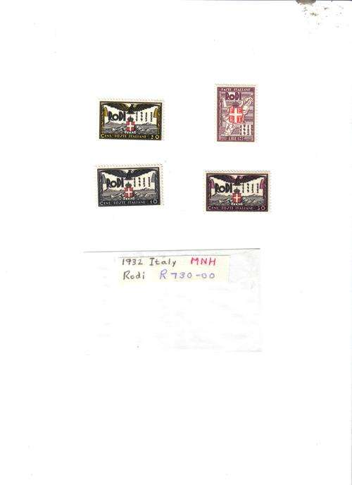 ITALY 1932 RODI MNH C/V R 730 SEE PICS