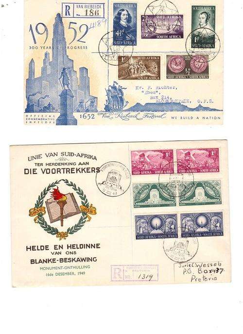 8 X SOUTH AFRICA UNION FIRST DAY COVERS VERY OLD  SEE