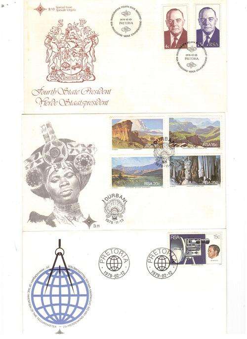 REPUBLIC OF SOUTH AFRICA 71 X FIRST DAY COVERS 1978 TO 1987 SEE PICS