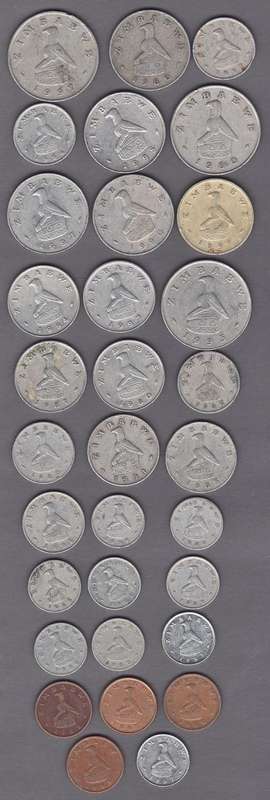 32 X ZIMBABWE COINS SEE PIS!!!!!!!!!