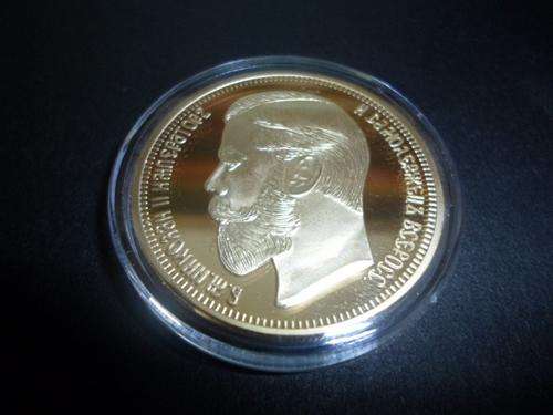 1901 TSAR NICHOLAS 11 ROMANOV 40 mm 1 oz 24k GOLD CLAD COIN SEE PICS!!!!!!!!!!!!