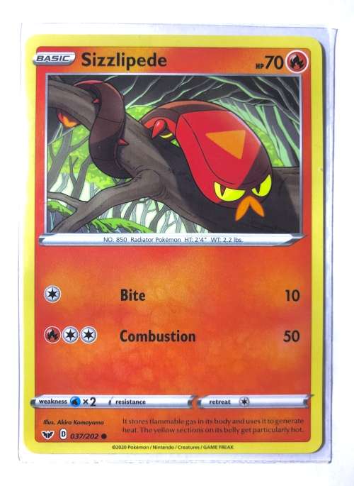 Sizzlipede Pokemon Sword and shield 37202 NMM, Pack Fresh