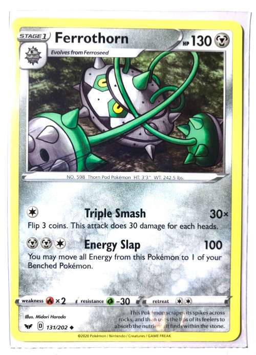 Ferrothorn Pokemon Sword and shield 131202 NMM, Pack Fresh