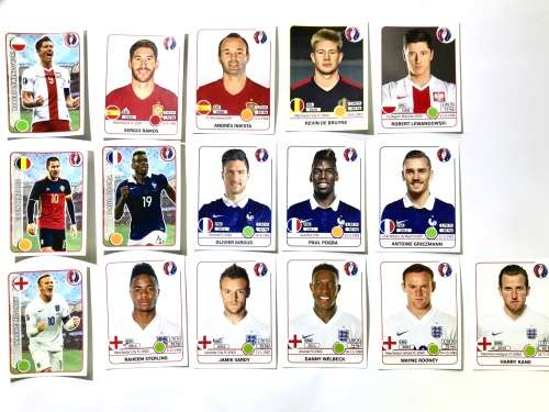 Panini Soccer euro 2016 16x sticker lot Pack fresh