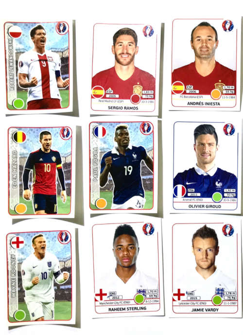 Panini Soccer euro 2016 16x sticker lot Pack fresh