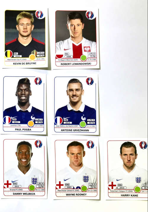 Panini Soccer euro 2016 16x sticker lot Pack fresh