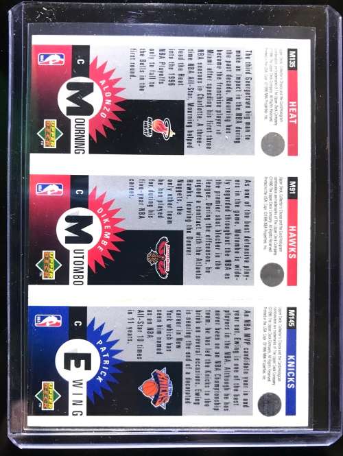 1996 upper deck NBA Allstar Ewing/Mutumbo/mourning