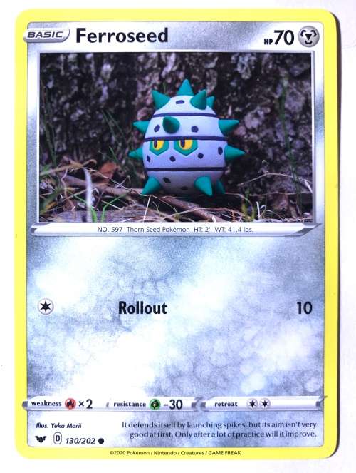 Pokemon Card Sword and Shield Ferroseed Base Card Pack Fresh NM-Mint