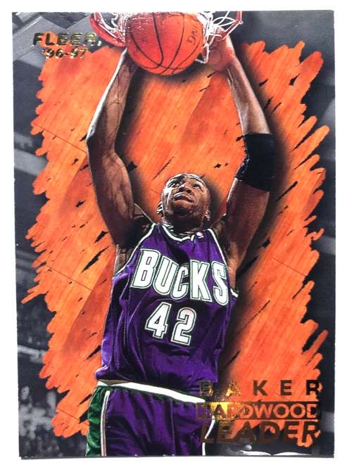 1996-97 Fleer NBA Basketball Hardwood Leader Vin Baker #134 Insert