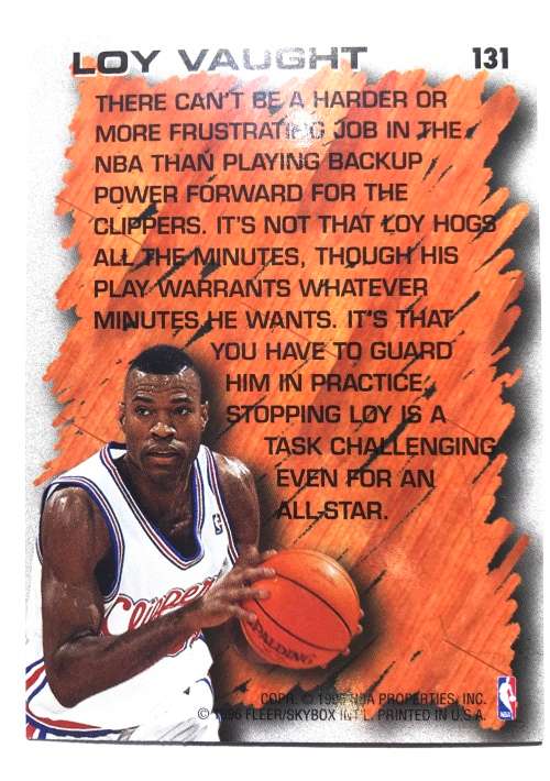 1996-97 Fleer NBA Basketball Hardwood Leader Loy Vaught #131 Insert