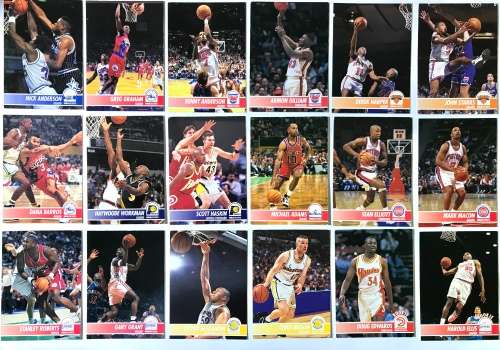 1994 NBA Hoops Basketball Card Lot (39) Payton, Starks, Mullin