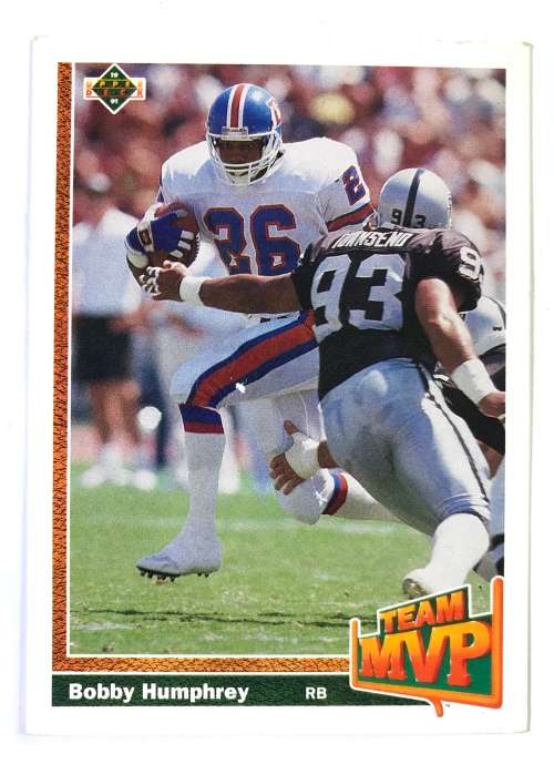 1991 Upper Deck Football Cards Bobby Humphrey Broncos Team MVP #457