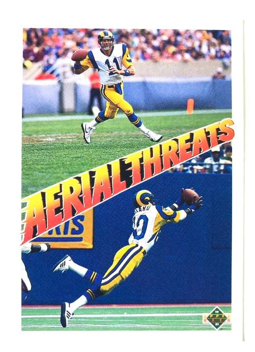 1991 Upper Deck Football Cards Everett/Ellard Aerial Threats Rams #30