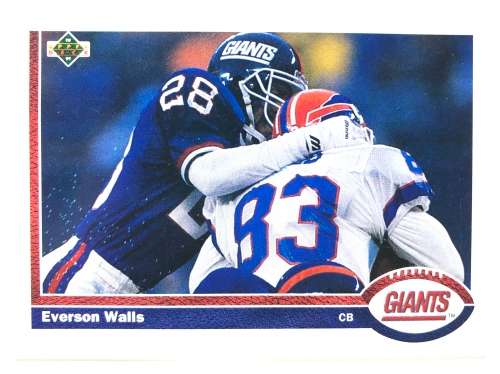 1991 Upper Deck Football Cards Everson Walls Giants #318