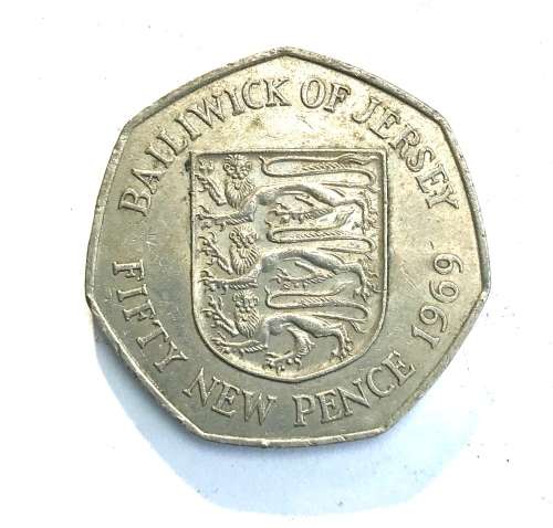 1969 Jersey 50 New Pence Coin