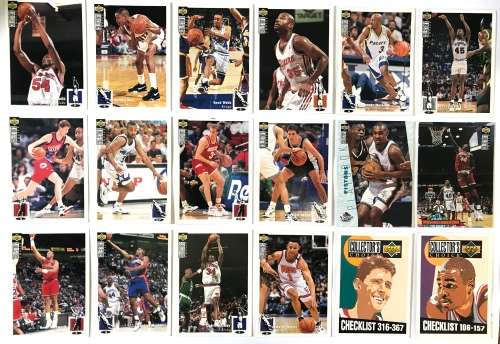 1994 Upper Deck NBA Basketball Card Lot (18) Olajuwon, Bradley, Oakley