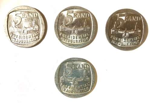 R5 Presidential Inauguration Coin Lot (4x) South Africa